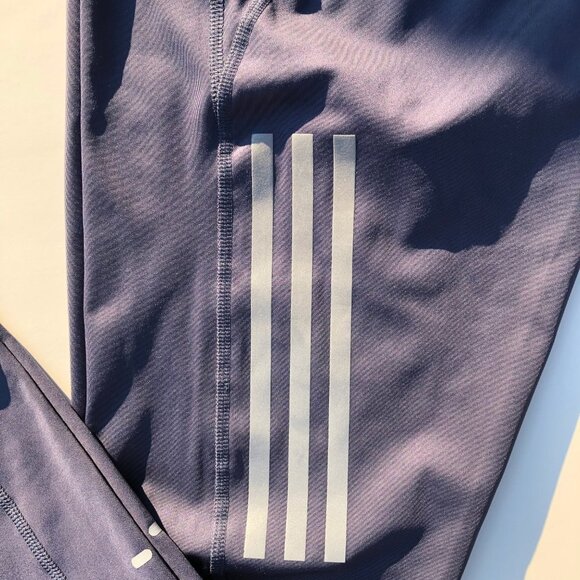 Adidas Running Primegreen Hi Waisted 7/8 Leggings Aeroready Blue + Gray Sz S NWT - Picture 13 of 14